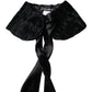 Dolce & Gabbana Black Lamb Fur Women Neck Warmer Winter Scarf