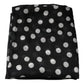 Dolce & Gabbana Black White Polka Dots Fringes Wrap Scarf
