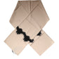 Dolce & Gabbana Beige Floral Lace Trim Silk Neck Wrap Scarf