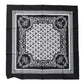 Dolce & Gabbana Black Logo Monogram Cotton Handkerchief Scarf