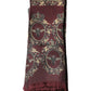 Dolce & Gabbana Bordeaux Printed Silk Neck Wrap Shawl Scarf