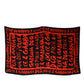 Dolce & Gabbana Black Red Logo Print Cotton Beach Towel