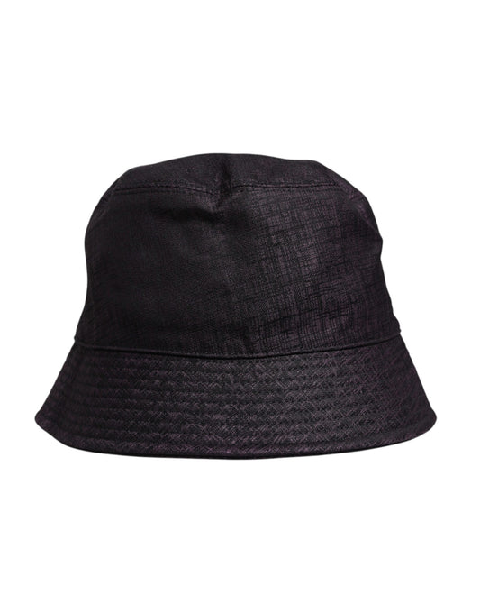 Dolce & Gabbana Black Wide Brim Nylon Bucket Hat