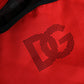 Dolce & Gabbana Red Logo Polyester Wide Brim Balaclava Hat