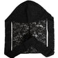 Dolce & Gabbana Black Floral Lace Whole Head Wrap Hat