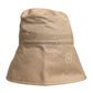 Dolce & Gabbana Beige Logo Monogram Cotton Bucket Cap
