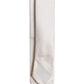 Dolce & Gabbana White Solid Silk Adjustable Necktie Tie