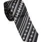 Dolce & Gabbana Black White Stripes Silk Adjustable Necktie Tie