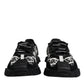 Dolce & Gabbana Black Logo Lace Up Low Top NS1 Sneakers Shoes