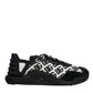 Dolce & Gabbana Black Logo Lace Up Low Top NS1 Sneakers Shoes