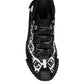 Dolce & Gabbana Black Logo Lace Up Low Top NS1 Sneakers Shoes