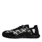 Dolce & Gabbana Black Logo Lace Up Low Top NS1 Sneakers Shoes