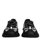 Dolce & Gabbana Black Logo Lace Up Low Top NS1 Sneakers Shoes