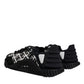 Dolce & Gabbana Black Logo Lace Up Low Top NS1 Sneakers Shoes