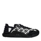 Dolce & Gabbana Black Logo Lace Up Low Top NS1 Sneakers Shoes