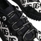 Dolce & Gabbana Black Logo Lace Up Low Top NS1 Sneakers Shoes