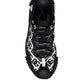 Dolce & Gabbana Black Logo Lace Up Low Top NS1 Sneakers Shoes