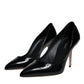 Dolce & Gabbana Black Patent Leather High Heels Pumps Shoes