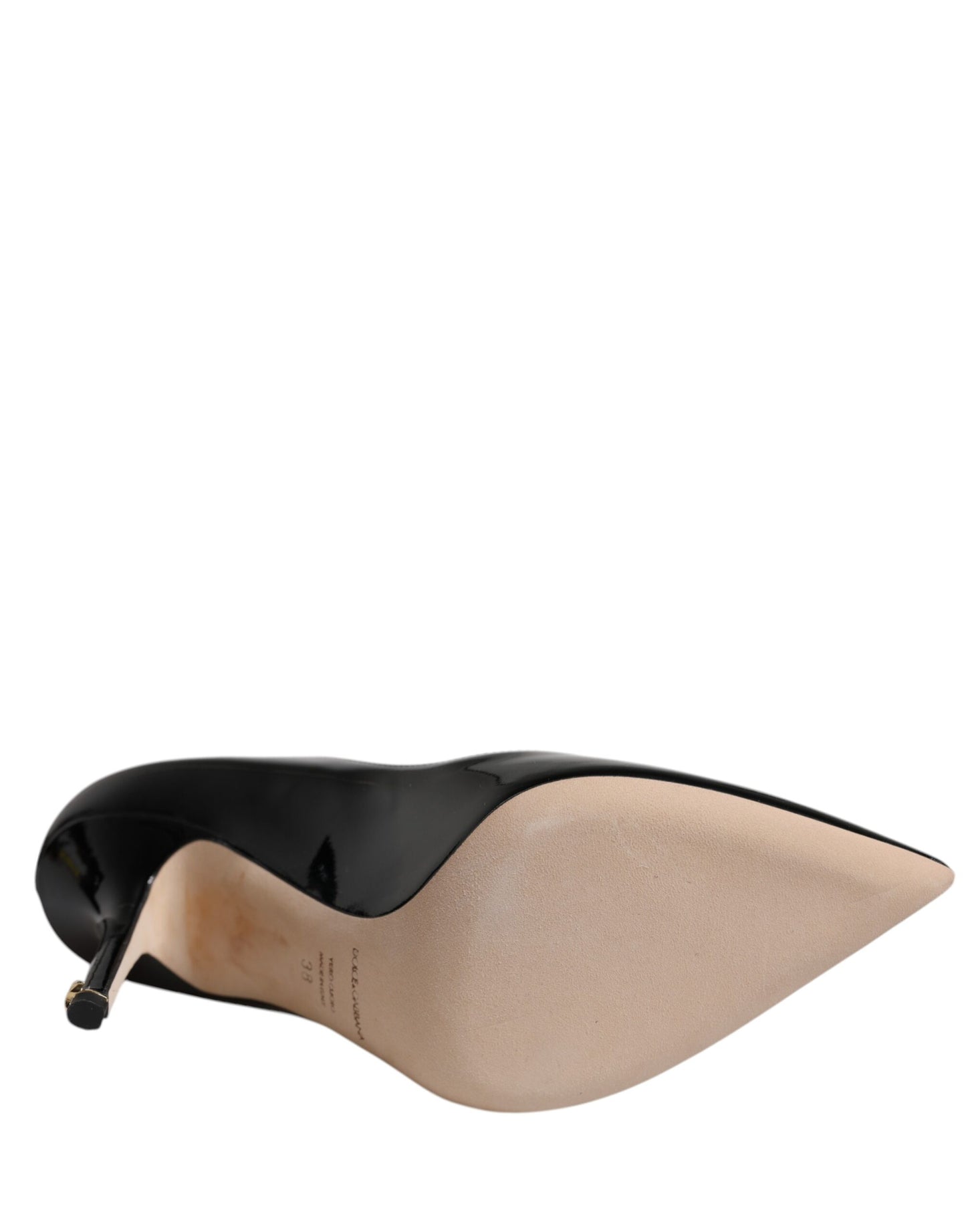 Dolce & Gabbana Black Patent Leather High Heels Pumps Shoes