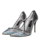 Dolce & Gabbana Multicolor Iridescent Pointed Toe Pumps Shoes