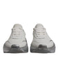 Dolce & Gabbana White Silver Daymaster Low Top Sneaker Shoes