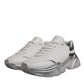 Dolce & Gabbana White Silver Daymaster Low Top Sneaker Shoes