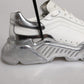 Dolce & Gabbana White Silver Daymaster Low Top Sneaker Shoes