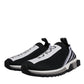Dolce & Gabbana Black White Slip On Sorrento Sneakers Shoes