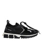 Dolce & Gabbana Black Mesh Sorrento Trekking Sneakers Shoes