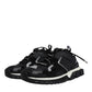 Dolce & Gabbana Black Mesh Sorrento Trekking Sneakers Shoes