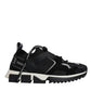 Dolce & Gabbana Black Mesh Sorrento Trekking Sneakers Shoes