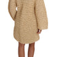 Dolce & Gabbana Chic Beige Crochet Knitted Raffia Cardigan