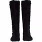 Dolce & Gabbana Black Xiangao Lamb Fur Leather Boots Shoes
