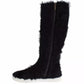Dolce & Gabbana Black Xiangao Lamb Fur Leather Boots Shoes