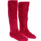 Dolce & Gabbana Pink Lamb Fur Leather Flat Boots Shoes