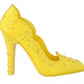Dolce & Gabbana Yellow Crystal Heels CINDERELLA Shoes