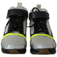 Jil Sander Fog Gray Neon Green Black Lace-Up Strap Shoes