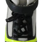 Jil Sander Fog Gray Neon Green Black Lace-Up Strap Shoes