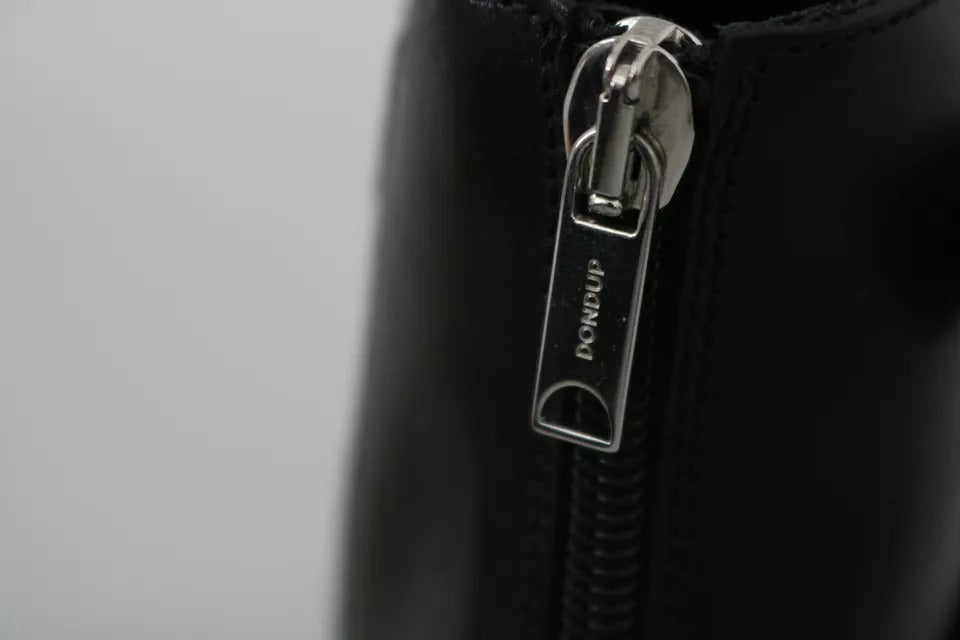 Dondup Black Fashion Buckled Zipper Ankle Boots Shoes