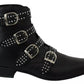 Dondup Black Fashion Buckled Zipper Ankle Boots Shoes