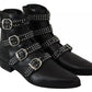 Dondup Black Fashion Buckled Zipper Ankle Boots Shoes