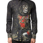 Dolce & Gabbana Black Royal Pet Portrait GOLD Dress Shirt