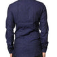 Dolce & Gabbana Blue Check Tartan GOLD Formal Dress Shirt