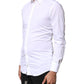 Dolce & Gabbana White GOLD Cotton Long Sleeves Dress Shirt