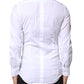 Dolce & Gabbana White GOLD Cotton Long Sleeves Dress Shirt