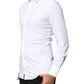 Dolce & Gabbana White GOLD Cotton Long Sleeves Dress Shirt