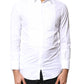 Dolce & Gabbana White GOLD Cotton Poplin Bib Men Dress Shirt
