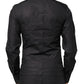 Dolce & Gabbana Black GOLD Cross Embellished Men Dress Shirt