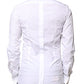 Dolce & Gabbana White GOLD Cotton Poplin Bib Formal Men Dress Shirt