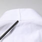 Dolce & Gabbana White GOLD Cotton Poplin Bib Formal Men Dress Shirt